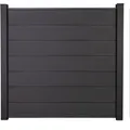 Groja SolidGrande Anthrazit Sichtschutz Zaun Element 7 Lamellen BPC 180x180 cm