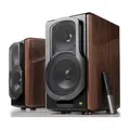Edifier S2000MKIII Aktivlautsprecher 2.0 HiFi Stereo System mit Bluetooth aptX HD, Regallautsprecher mit optischem & koaxialem Eingang, Fernbedienung - Braun