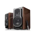 Edifier S2000MKIII 2.0 Aktive Bluetooth-Regallautsprecher, Nahfeld-Aktiv-Dreifachverstärker, 130 Watt Studiomonitorlautsprecher für Audiophile mit kabellosem Line-in- und optischem Eingang, holz