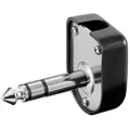 Klinke Stereo Winkel Stecker Reparaturstecker 6,3mm zum löten Mikrofon Kopfhörer