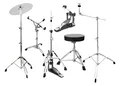 XDrum-SSP5S Hardware Pack (6-teilig, Galgenbeckenständer, gerader Beckenständer, Snareständer, Single Fußmaschine, HiHat-Maschine & Drumhocker)