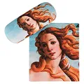 VON LILIENFELD Brillenetui Botticelli: Geburt der Venus Kunst Motiv Etui Brille Mikrofaser Brillenputztuch Brillenbox Stabiles Hardcase Set mit Stoff bezogen