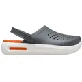 Crocs Sandale InMotion Clog (superweich, leicht, hoher Tragekomfort) grau/rot - 1 Paar