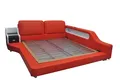 Doppel Luxus Design Leder Bett Polster Betten mit USB Hotel Multifunktion LB8841