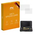atFoliX Displayfolie kompatibel mit Nintendo New 3DS 2015 Schutzfolie, entspiegelnde und stoßdämpfende FX Folie (3er Set)