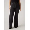Levi's für Damen. A7503-0007 Jeans Ribcage Bell schwarz (30/30), Lässig, Baumwolle, Denim