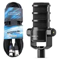Rode Podmic USB XLR Podcast Sprecher-Mikrofon + keepdrum XLR Kabel
