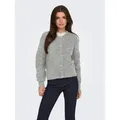 JDY Strickjacke JDYLUMI LIFE L/S BUTTON CARDIGA KNT NOOS grau M (38)