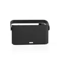 Nubert nuGo! ONE+ | Bluetooth-Lautsprecher Schwarz | Akku für 24h Laufzeit | Integriertes Radio mit DAB+ und UKW/FM | 2,9" IPS-Display | IPX5 Spritzwasserschutz | Mit Tragegriff