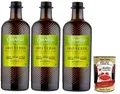 Carapelli Olio Extravergine di Oliva Oro Verde, 3x1L, 100% Italienisch+Polpa