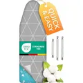 Super Soft Turbo-Bügelbrettbezug 120x40, Made in Germany, ÖKOTEX Baumwoll-Polsterung, schneller mit Thermoreflexion, 5 Größen, EasyFit+Spanner, L Fläche 116-120x38-40cm