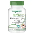 fairvital Coenzym Q10 200mg, 30 Kapseln, HOCHDOSIERT, CoQ10 Ubichinon Kapseln, VEGAN