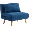 Vente-Unique Schlafsessel, Blau, Textil, Uni, 1-Sitzer, 90x83x82 cm, Wohnzimmer, Sessel, Schlafsessel