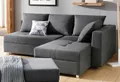 Home affaire Ecksofa Italia L-Form, B: 217 cm, Bettfunktion, Bettkasten & 1 Zierkissen, Federkern