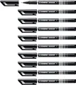 Fineliner with Cushioned F-Tip - STABILO SENSOR F - Pack of 10 - Black