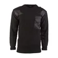 Mil-Tec Pullover BW Polyacryl Herren • Bundeswehr Pullover Männer • Warmer Strickpullover • Verstärkte Ellbogen & Schultern • Atmungsaktiv • Als Winterpullover & Arbeitspullover • Schwarz, Größe: 60