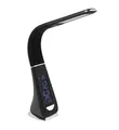 EGLO LED Tischlampe Cognoli, Tischleuchte mit Touch, neutralweiß, dimmbar, Info-Display, Wecker, Schreibtischlampe aus Kunststoff, Bürolampe in Schwarz