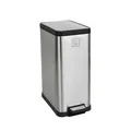 SVITA STM15 Mülleimer Treteimer 15l inkl. Inneneimer Softclose-Deckel Silber
