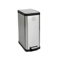 SVITA STM15 Mülleimer Treteimer 15l inkl. Inneneimer Softclose-Deckel Silber