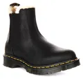 DR MARTENS Leonore Pelz Futter Rund Chelsea Damen Stiefel Schwarz EU 36-42