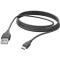 Hama Ladekabel USB-A Micro-USB 3 m Schwarz