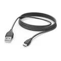 Hama Ladekabel USB A auf Micro USB, 3m (Schnellladung, Handy Ladekabel, Datenkabel, USB Kabel, Handykabel, Ladekabel USB Typ A, Micro-USB, maximal kompatibel) schwarz
