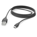 Hama Ladekabel USB-A - Micro-USB 3 m schwarz, Datenkabel, 480 Mbit/s