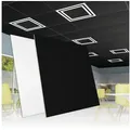 Hexim Deckenplatten, (Rasterdeckenplatten 62x62cm 120 Platten, ca. 46,08qm Deckenplatte PVC Deckenverkleidung Deckenpaneele Kunststoff Feuchtraum pflegeleicht (YDB009 - schwarz)