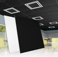 HEXIM Rasterdeckenplatten 62x62cm 120 Platten, ca. 46,08qm Deckenplatte PVC Deckenverkleidung Deckenpaneele Kunststoff Feuchtraum pflegeleicht (YDB009 - schwarz)