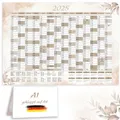 XXL Jahreskalender 2025/2026 Beige in A1 Kalender Wandkalender