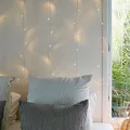 Lights4fun 40er LED Lichtervorhang warmweiß 1m x 1m 31V Fenster Weihnachten Deko Weihnachtsdeko Lichterkette Strom Fensterbeleuchtung Weihnachten