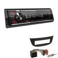 Kenwood Autoradio Bluetooth USB AUX für Renault Twingo II 2007-2014 schwarz