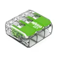 WAGO Green Range Klemme 3-Leiter I bis 4mm² I Verbindungsklemme 3 Leiter mit Hebeln für alle Leiterarten steckbar I 221-423 I 12 Stück
