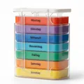 IEA Medical Tablettenbox 7 Tage morgens, mittags, abends, nachts | Medikamentenbox | Pillendose | transparent, 7 Tage