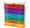 IEA Medical Pillendose Medikamentenbox 7 Tage mit 4 Fächern pro Tag (1 St), Farbcodierte Wochentage, reisefreundliche Pillenbox, sicher verstaut