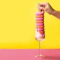Donkey Crazy Curls Lemon Spülschwamm Schwamm Reinigungsschwamm Pink Orange 26 cm