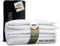 BEFA NATUR Daunenbettdecke Premium-Sommerdecke, Bettdecken für Sommer - kuschelig & leicht, Füllung: 90% Daunen, 10% Federn, Bezug: Baumwolle, Made in Germany - hochwertige Daunendecke - Allergiker geeignet