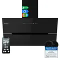 KKT KOLBE Dunstabzugshaube 90 cm | 782 cbm/h Umluft Abluft | Kopffrei | Wandhaube | Schwarz Glas | Smart WiFi App WLAN | RGBW-LED-Beleuchtung | ECCO9005SM