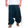 KUNST UND MAGIE Haremshose Kunst&Magie Haremshose bunte Muster Hippie Hose Blume des Lebens grün S/M