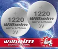 2 x CR1220 WILHELM Blister Lithium Knopfzelle 3V 40mAh ø12x2,0mm Batterie DL1220