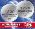 2 x CR1220 CR 1220 WILHELM Lithium Knopfzelle 3V 40mAh ø12x2,0mm Batterie DL1220