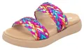 Remonte Pantolette, Plateau, Bequemschuh, Sommerschuh mit Riemchen in Flechtoptik, multi