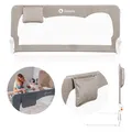 LIONELO Hanna Bettgitter Rausfallschutz 150 cm x 66 cm, zusammenklappbar um 180 Grad, luftiges Netz, einfache Montage, Standsafe-Blockade, SecureBelt
