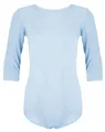 Aquarti Mädchen Body 3/4 Arm Ballett Trikot, Farbe: Hellblau, Größe: 146