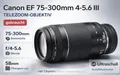 📸 Canon EF 75-300mm 4-5.6 III 📸 Objektiv Tele Zoom Lens Foto Kamera Camera