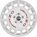 1x OZ RALLY RACING race white + red lettering 8.0Jx17 5x112 ET45