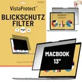 VistaProtect - Premium Blickschutzfilter & Anti-Blaulicht-Filter. Magnetisch Displayschutzfolie für Apple MacBook Air (2021+) & MacBook Pro 13 (2020+)
