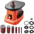 VEVOR Oszillierender Spindelschleifer, 2000 U/min Spindelschleifmaschine mit 6 Hülsen (12,7–76,2 mm), 16 mm Hub & 397x295 mm Gusseisentisch für Möbelveredelung,  Kunsthandwerk & Holzbearbeitung