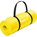 MOVIT Gymnastikmatte, hautfreundlich und phthalatfrei, in 3 Größen und 12 Farben - Auswahl: 183cm x 60cm x 1,0cm in gelb