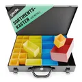 greate Sortimentskasten Metall mit 23 herausnehmbaren Behältern - Kleinteilekoffer leer - Sortimentskoffer Metall als Schraubenkoffer - Schrauben Sortimentbox, Kleinteilemagazin, Werktstatt Organizer